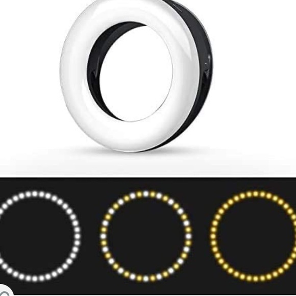 Clip On Selfie ring light for cell phone with USB charger new in box light up - Picture 8 of 8